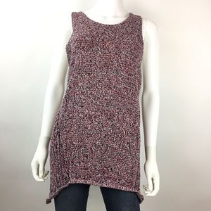 Lucky Brand Red Multicolor Tank Top Knit Racerback